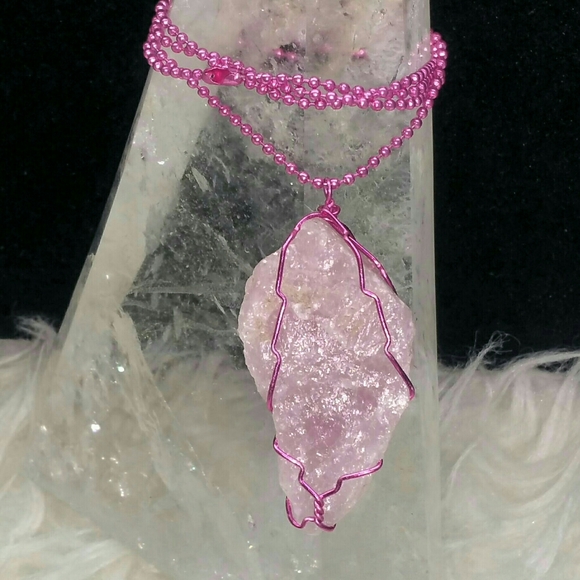 BIG CRYSTALS! Handcrafted Wire Wrapped Necklaces - Picture 2 of 16
